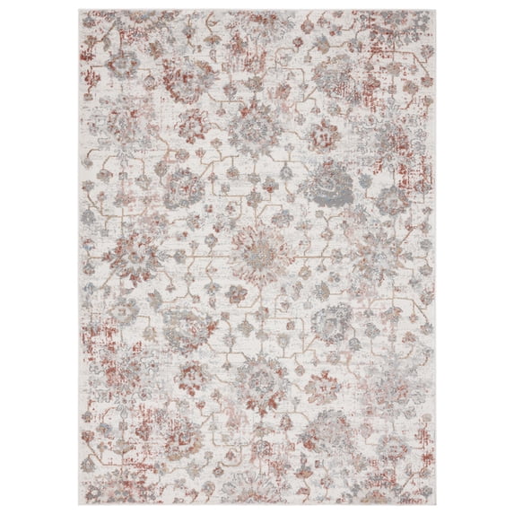 United Weavers Austin Area Rug 4540 20258 Heirloom Rust Petals Bulbs 12' 6" x 15' Rectangle