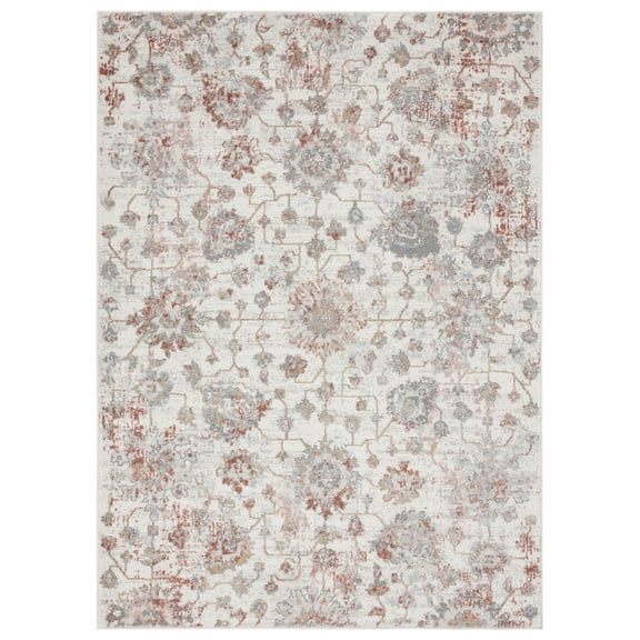 United Weavers Austin Area Rug 4540 20258 Heirloom Rust Petals Bulbs 5' 3" x 7' 2" Rectangle