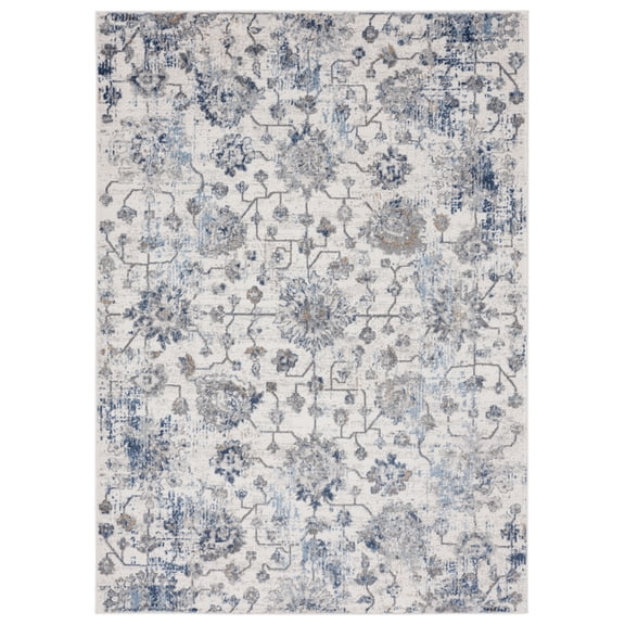 United Weavers Austin Area Rug 4540 20260 Heirloom Blue Scrolls Petals 7' 10" x 10' 6" Rectangle