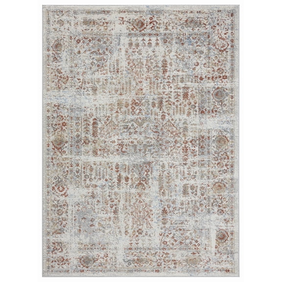 United Weavers Austin Area Rug 4540 20558 Nixon Rust Lined Scratches 2' 7" x  7' 4" Rectangle