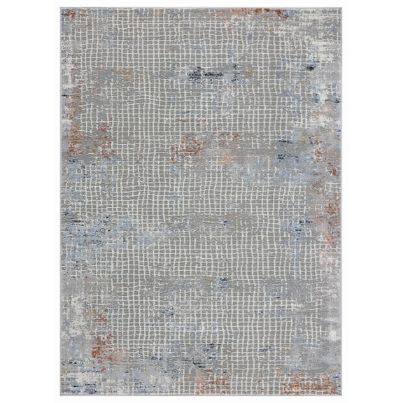 United Weavers Austin Area Rug 4540 20658 Devine Rust Dotted Crosshatch 2' 7" x  7' 4" Rectangle