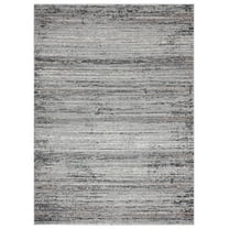 United Weavers Austin Area Rug 4540 20872 Westway Grey Rows Bars 7' 10 x 7' 10" Round
