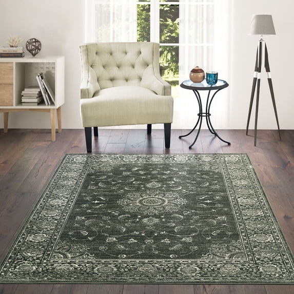 United Weavers Bedivere Allure Oriental Smoke Woven Viscose Area Rug or Runner