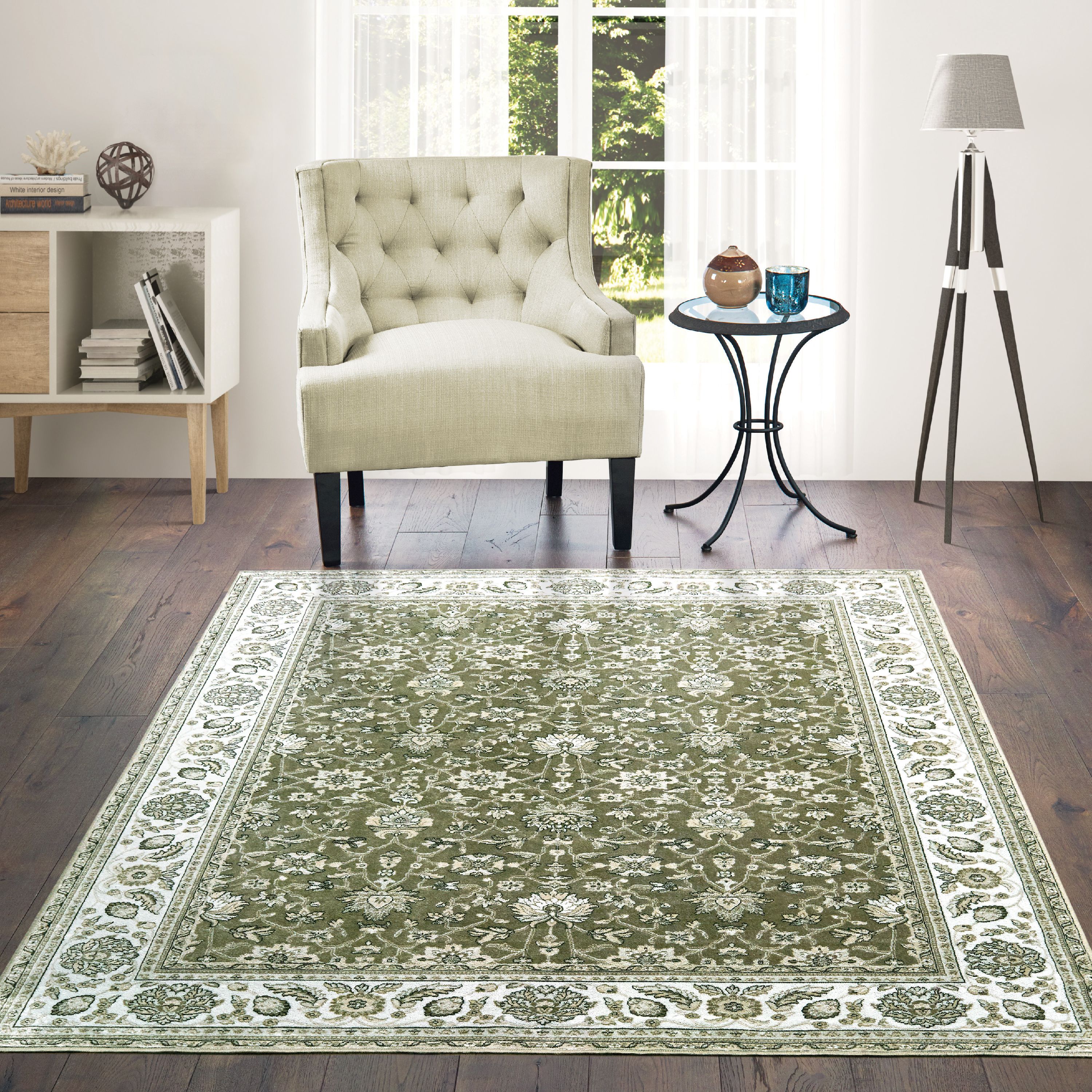 United Weavers Bedivere Ashlar Traditional Walnut Woven Viscose Area Rug or Runner