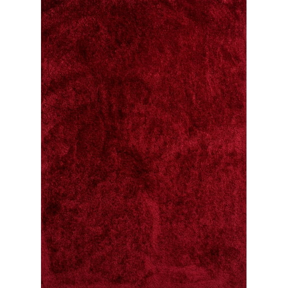 United Weavers Bliss Shag Area Rug 2300 00106 Nyssa Red Vibrant Plush 5' 3" x 7' 2" Rectangle