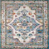 United Weavers Bodrum Kent Oriental Cerulean Woven Olefin/Polyester Area Rug or Runner Rug