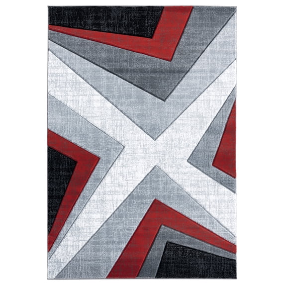 United Weavers Bristol Area Rug 2050 10030 Zine Red Angled Blocks 1' 10" x 2' 8" Rectangle