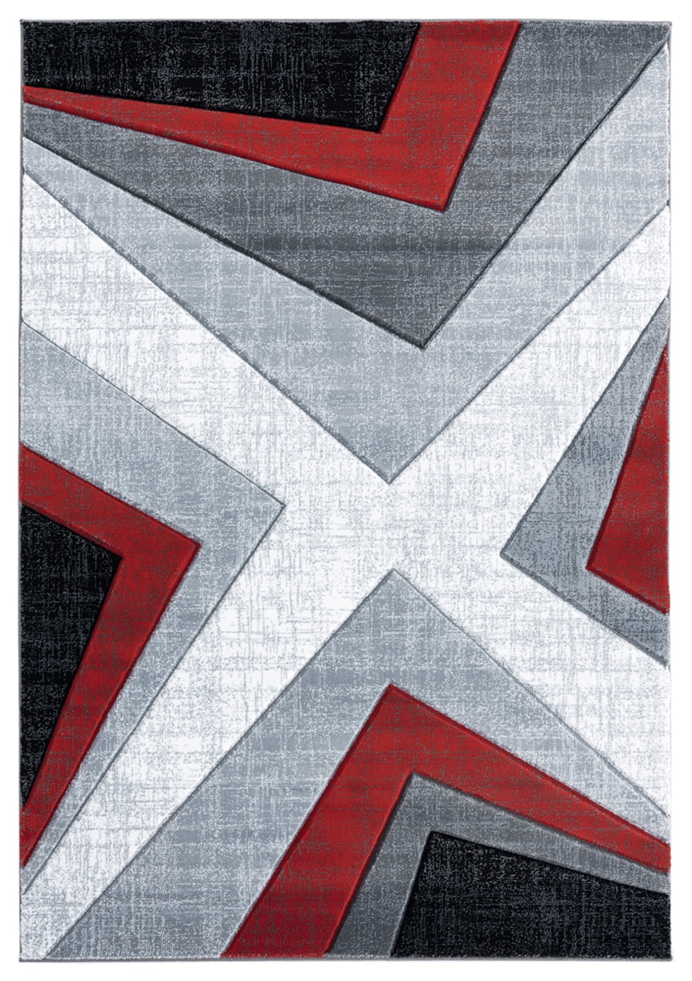 United Weavers Bristol Area Rug 2050 10030 Zine Red Angled Blocks 2' 7 ...