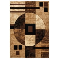 United Weavers Bristol Area Rug 2050 10150 Epsilon Brown Overlaid Circles 1' 10" x 2' 8" Rectangle