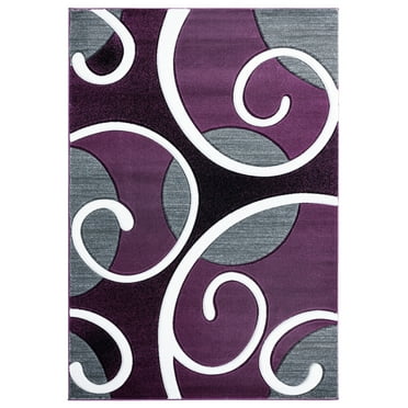 United Weavers Bristol Area Rug 2050 10382 Riley Plum Loops Curves 1' 10" x 2' 8" Rectangle