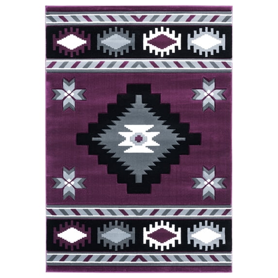 United Weavers Bristol Caliente Plum Area Rug 5'3 x 7'6