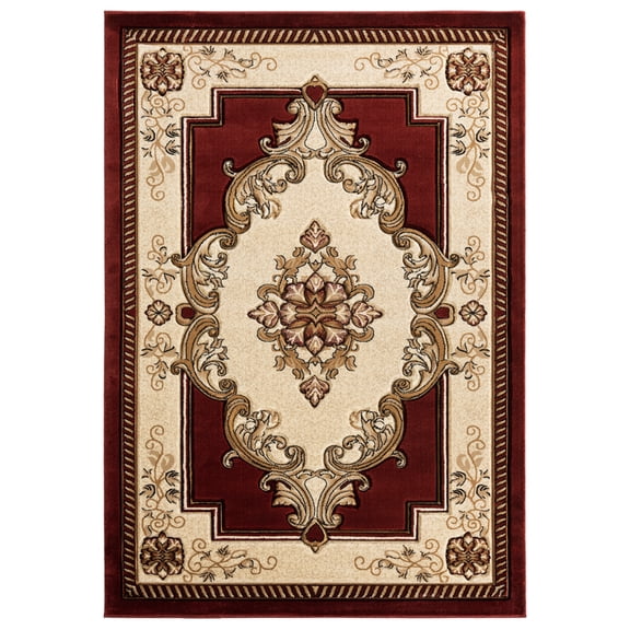 United Weavers Bristol Area Rug 2050 10534 Fallon Burgundy Medallion Curls 7' 10" x 10' 6" Rectangle