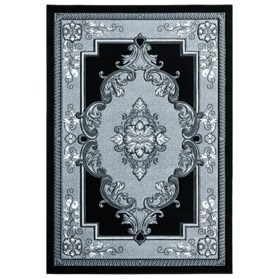 United Weavers Bristol Area Rug 2050 10571 Fallon Silver Curls Petals 2' 7" x 4' 2" Rectangle