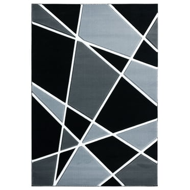 United Weavers Bristol Area Rug 2050 10872 Kanza Grey Lines Slices 1' 10" x 2' 8" Rectangle