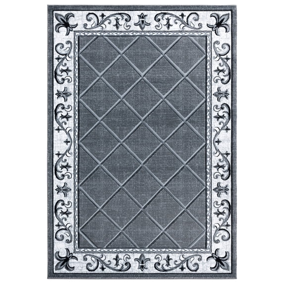 United Weavers Bristol Area Rug 2050 10972 Altamont Grey Scrolls Diamonds 7' 10 x 7' 10" Rectangle