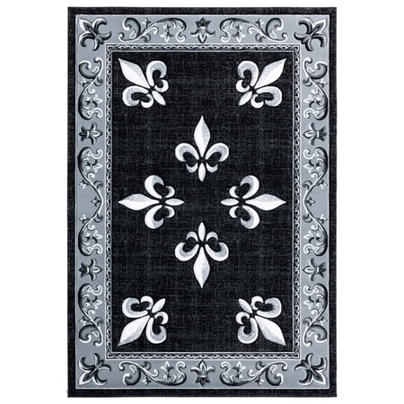 United Weavers Bristol Area Rug 2050 11070 Casselton Black Scrolls Curves 7' 10" x 10' 6" Rectangle
