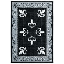 United Weavers Bristol Area Rug 2050 11070 Casselton Black Scrolls Curves 7' 10 x 7' 10" Rectangle