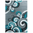 thumbnail image 1 of United Weavers Bristol Area Rug 2050 11369 Rhiannon Turquoise Loops Stripes 2' 7" x  7' 4" Rectangle, 1 of 2