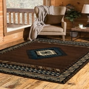 United Weavers Brunswick Avalon Southwestern Border Runner Rug, Brown, 1'11" x 7'4"