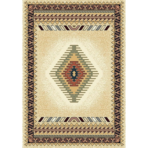 United Weavers Brunswick Avalon Southwestern Border Runner Rug, Cream, 1'11" x 7'4"