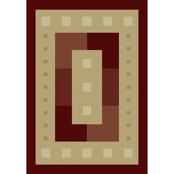 United Weavers Brunswick Ellis Contemporary Border Area Rug, Burgundy, 3'11" x 5'3"