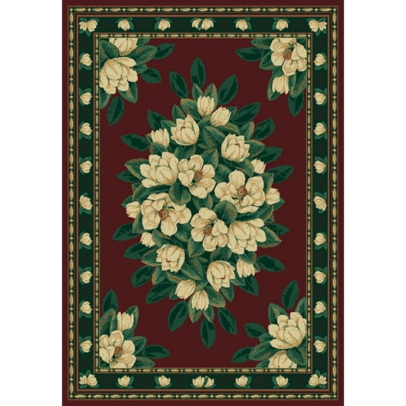 United Weavers Brunswick Eloise Traditional Floral Area Rug, Burgundy, 7'10" x 10'6"