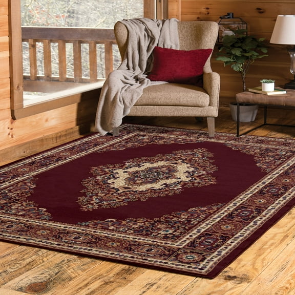 United Weavers Brunswick Katara Oriental Medallion Area Rug, Burgundy, 5'3" x 7'6"