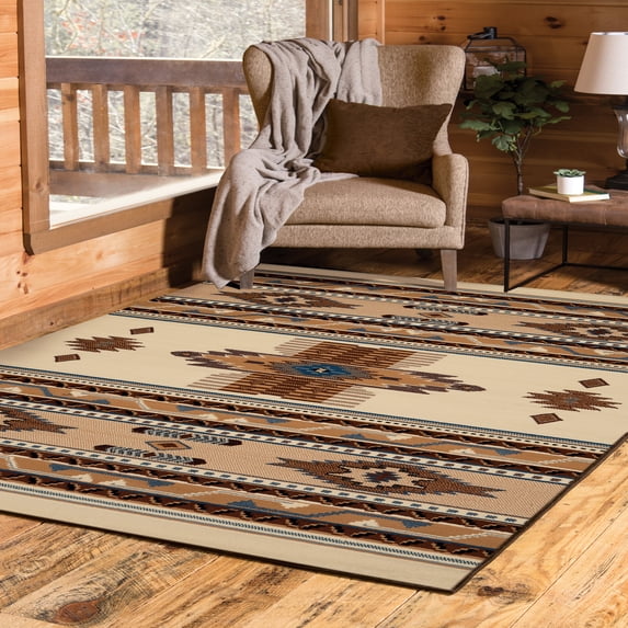 United Weavers Brunswick Tamara Southwestern Area Rug, Berber, 5'3" x 7'6"