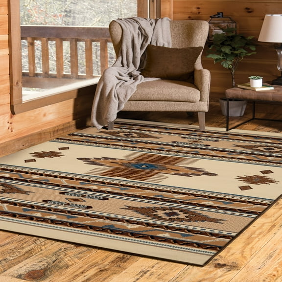 United Weavers Brunswick Tamara Southwestern Area Rug, Berber, 7'10" x 10'6"