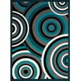 thumbnail image 1 of United Weavers Caf� Cappuccino Aqua Runner Rug 1'11" X 7'2", 1 of 4
