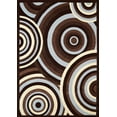 thumbnail image 1 of United Weavers Cafe Area Rug 950-10360 Cappuccino Blue Loops Rings, 1 of 2