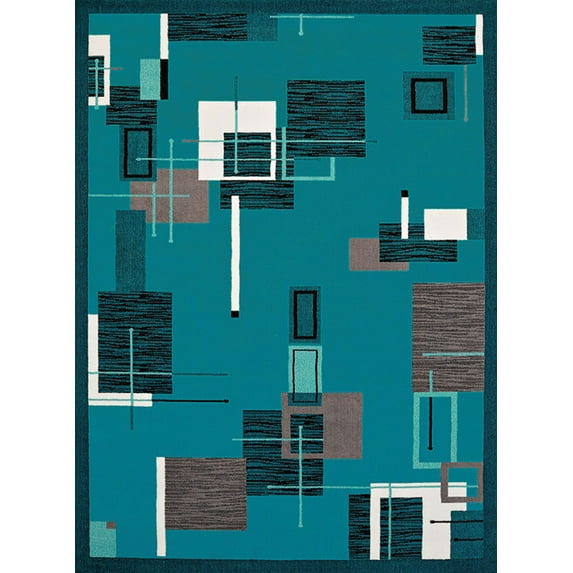 United Weavers Cafe Barista Aqua Indoor 7'10" X 10'6" Area Rugs 950 10763 912