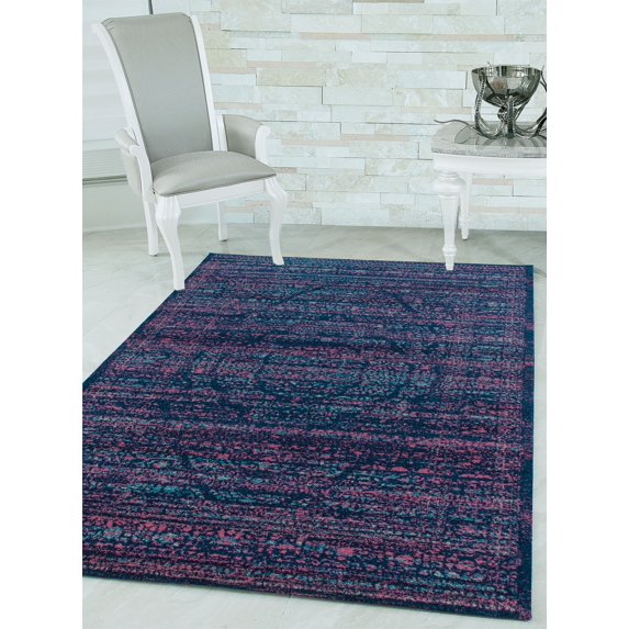 United Weavers Caledonia Analia Farmhouse Medallion Area Rug, Midnight Blue, 5'3" x 7'2"