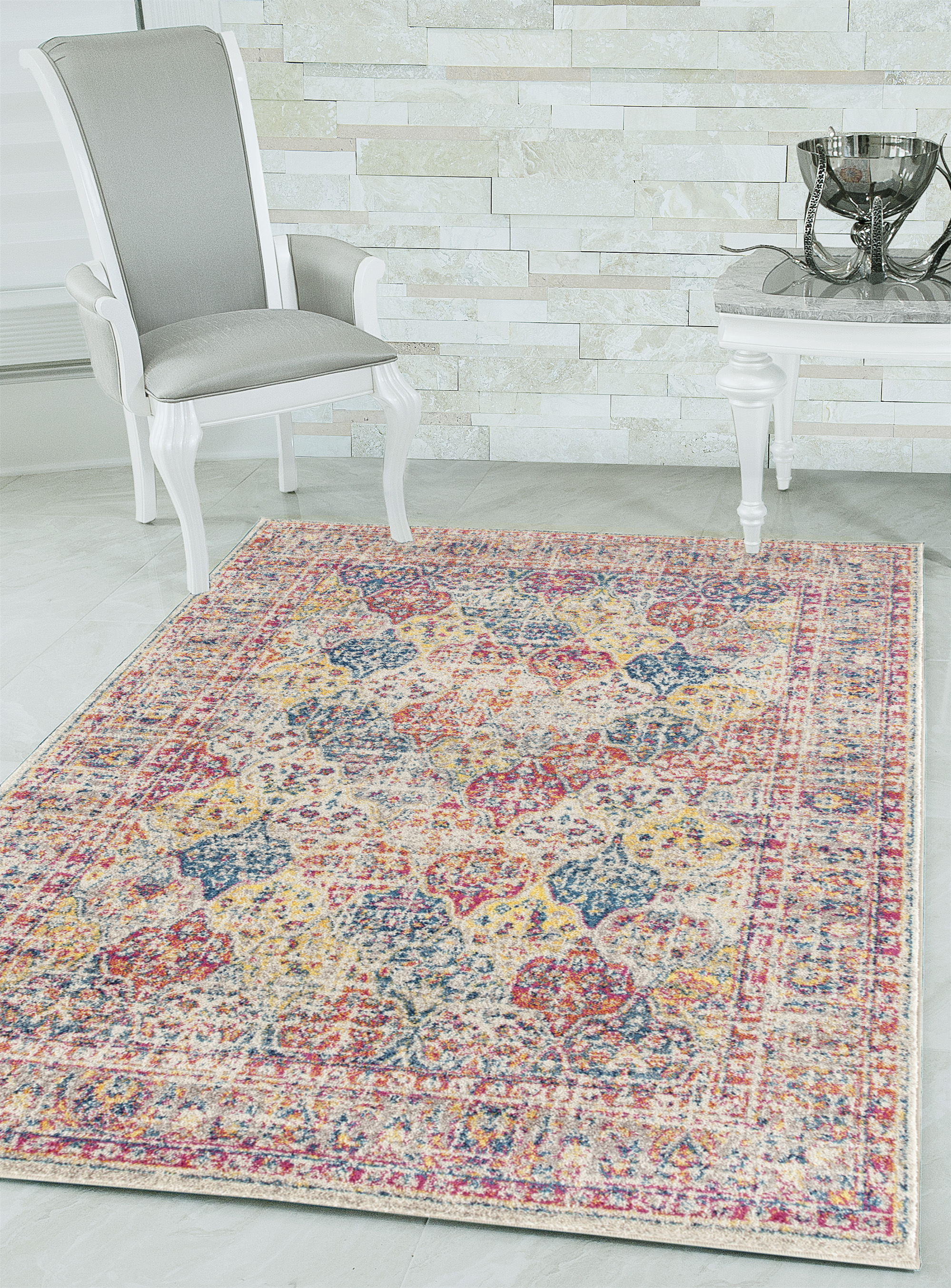 United Weavers Caledonia Syden Transitional Border Area Rug, Multi, 12'6" x 15'