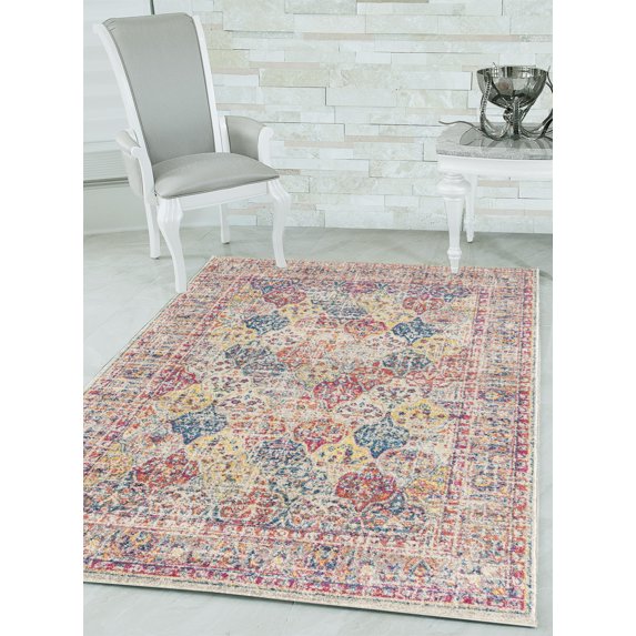 United Weavers Caledonia Syden Transitional Border Area Rug, Multi, 5'3" x 7'2"