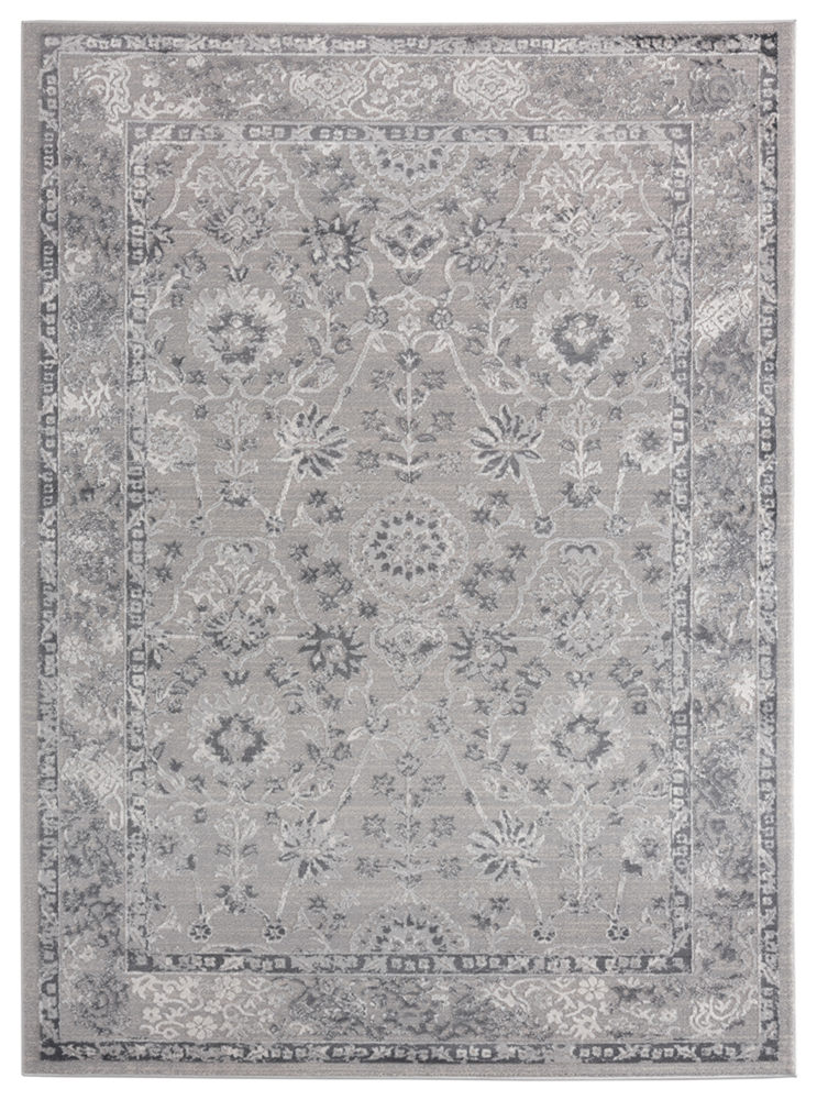 United Weavers Cascades Area Rug 2601 10272 Shasta Grey Leaves Petals 7