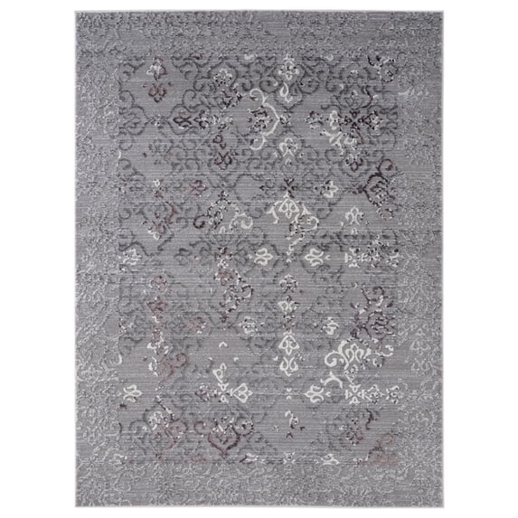 United Weavers Cascades Area Rug 2601 10382 Marblemount Plum Swirls Shaded 2' 7" x 7' 2" Rectangle
