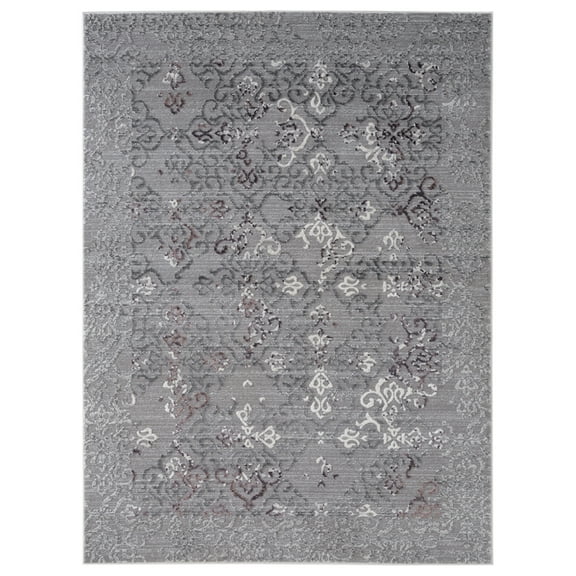 United Weavers Cascades Area Rug 2601 10382 Marblemount Plum Swirls Shaded 7' 10 x 7' 10" Rectangle