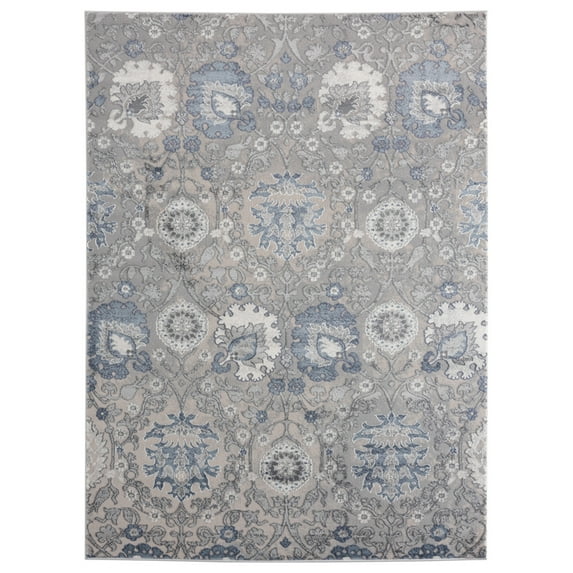 United Weavers Cascades Area Rug 2601 10460 Olallie Blue Rings Petals