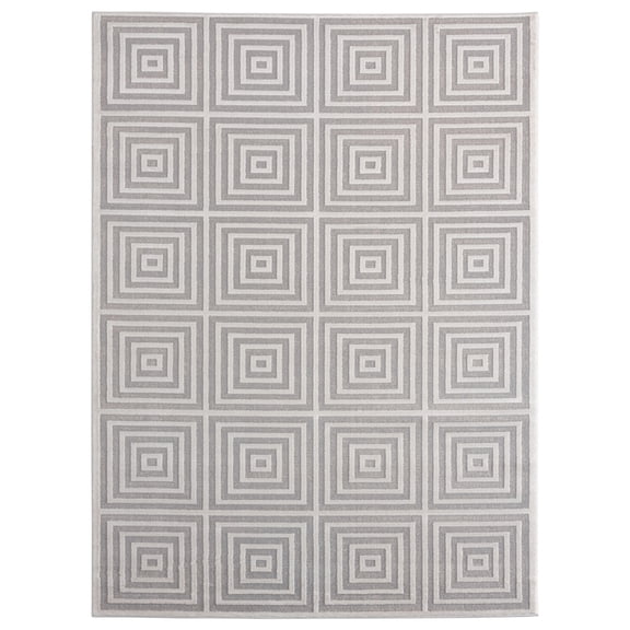United Weavers Cascades Area Rug 2601 10827 Tehama Sand Blocks Boxes 2' 7" x 7' 2" Rectangle