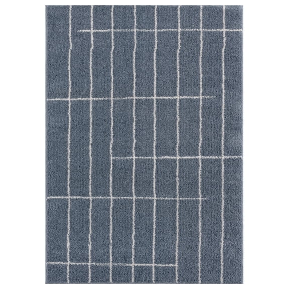United Weavers Celestial Amael Contemporary Stripe Area Rug, Blue/Grey, 5'3" x 7'2"