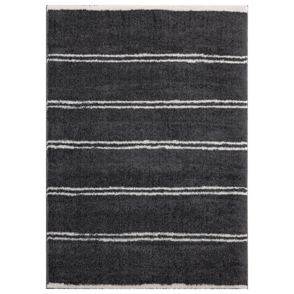 United Weavers Celestial Gadreel Contemporary Stripe Area Rug, Smoke, 7'10" x 10'6"