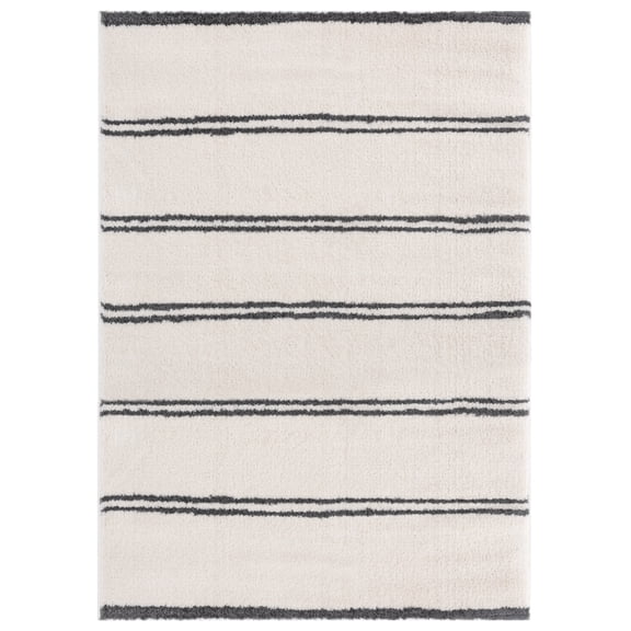 United Weavers Celestial Gadreel Contemporary Stripe Area Rug, White, 5'3" x 7'2"