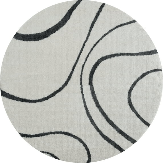 United Weavers Celestial Raziel Contemporary Abstract Round Area Rug, Smoke, 7'10" x 7'10"