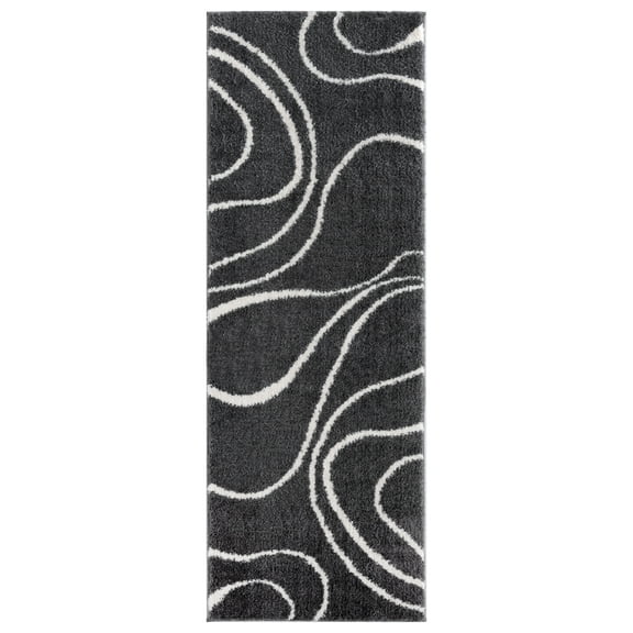 United Weavers Celestial Raziel Contemporary Abstract Runner Rug, White, 2'7" x 7'2"