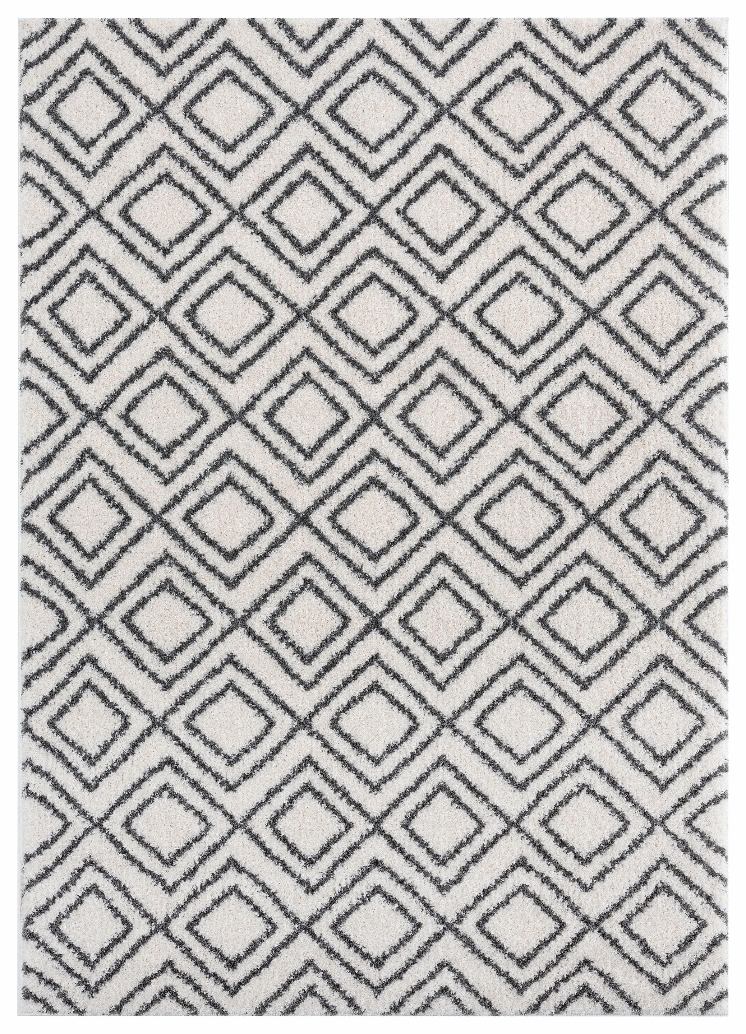 United Weavers Celestial Sarath Modern Geometric Area Rug, White, 7'10" x 10'6"