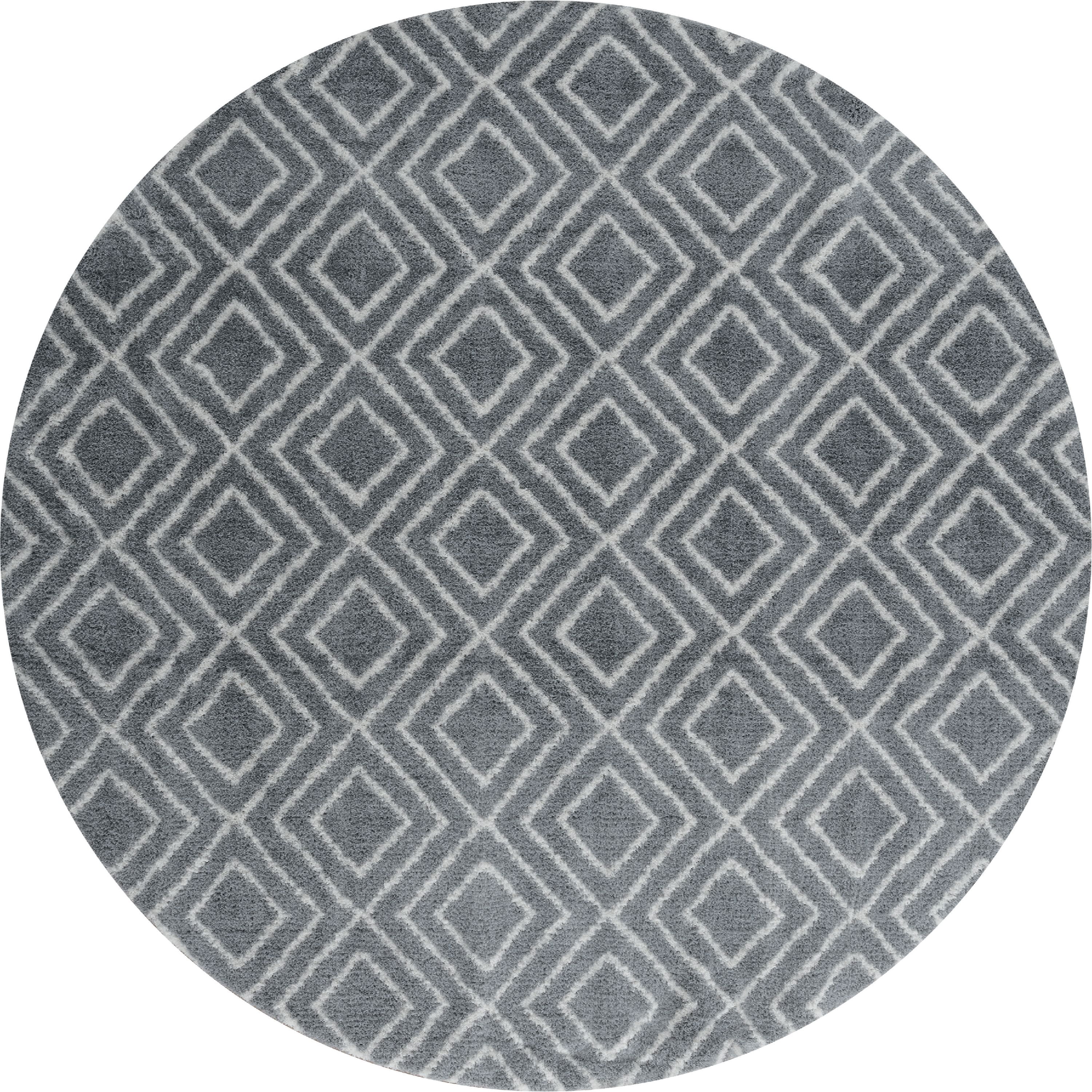 United Weavers Celestial Sarath Modern Geometric Round Area Rug, Grey, 7'10" x 7'10"