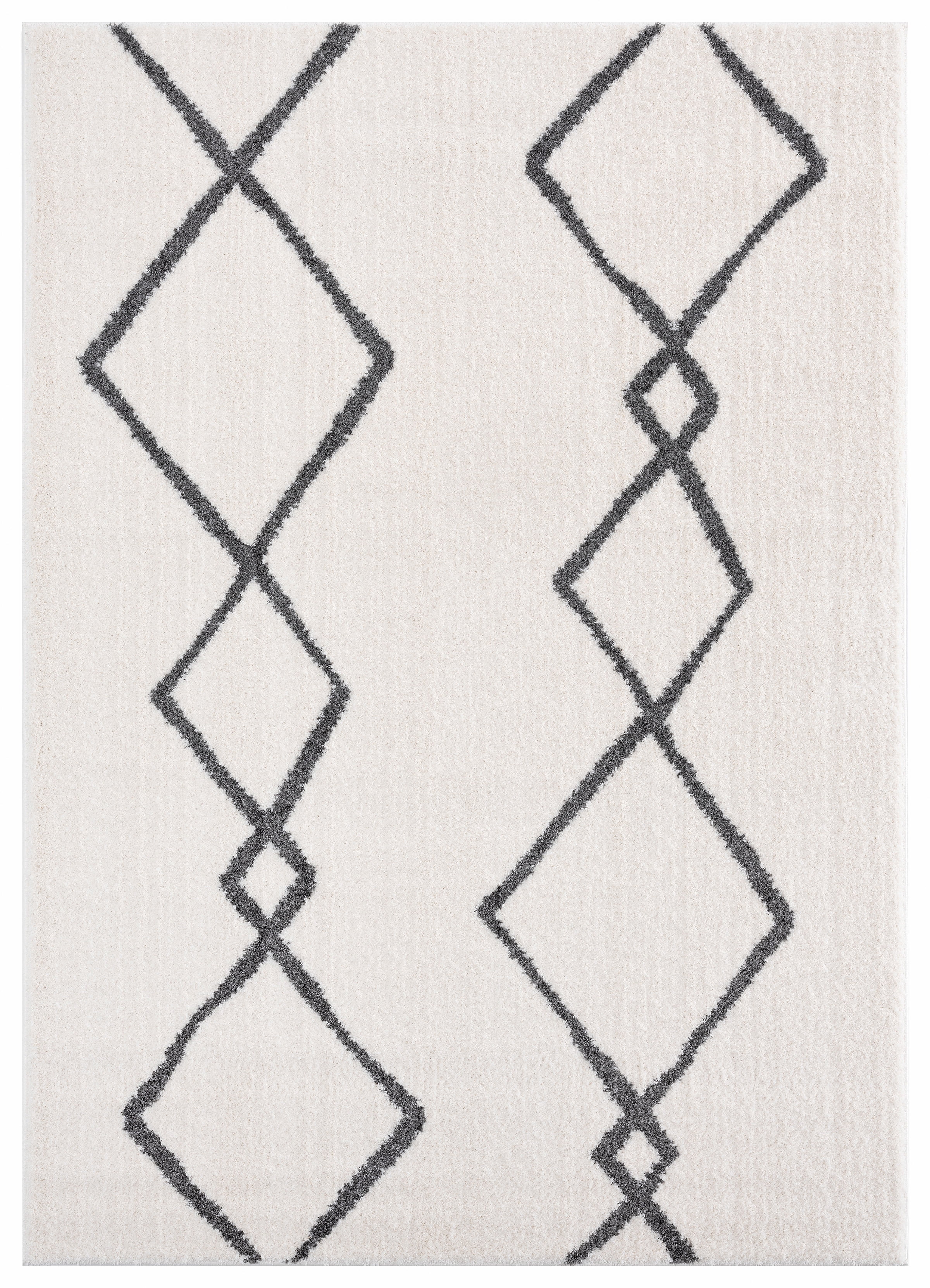White Geometric Patterned Rug United Weavers Celestial Tirana Modern Geometric Accent Rug, White, 3'3 ...