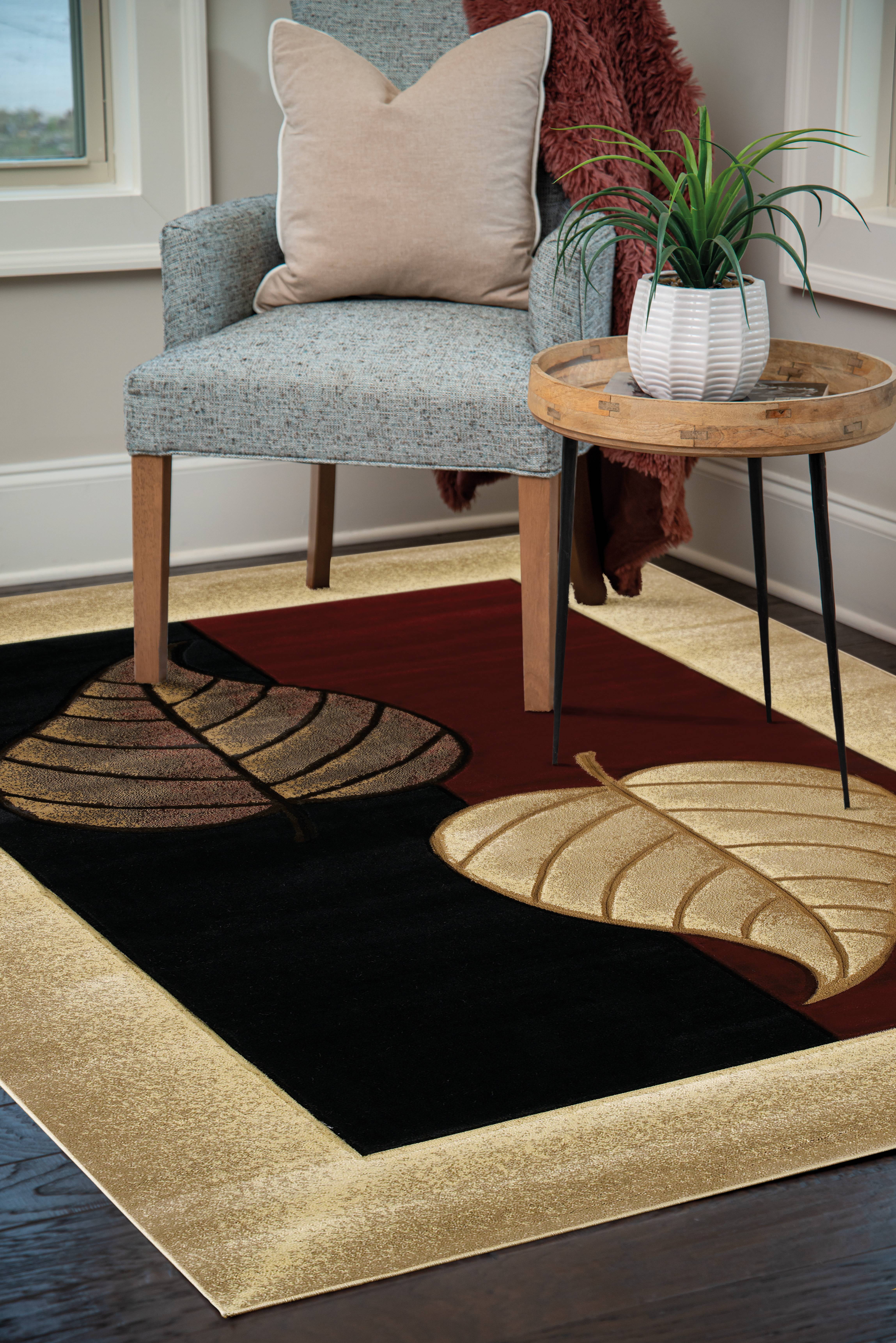 United Weavers Charlize Aspen Modern Burgundy Woven Polypropylene Area Rug or Runner