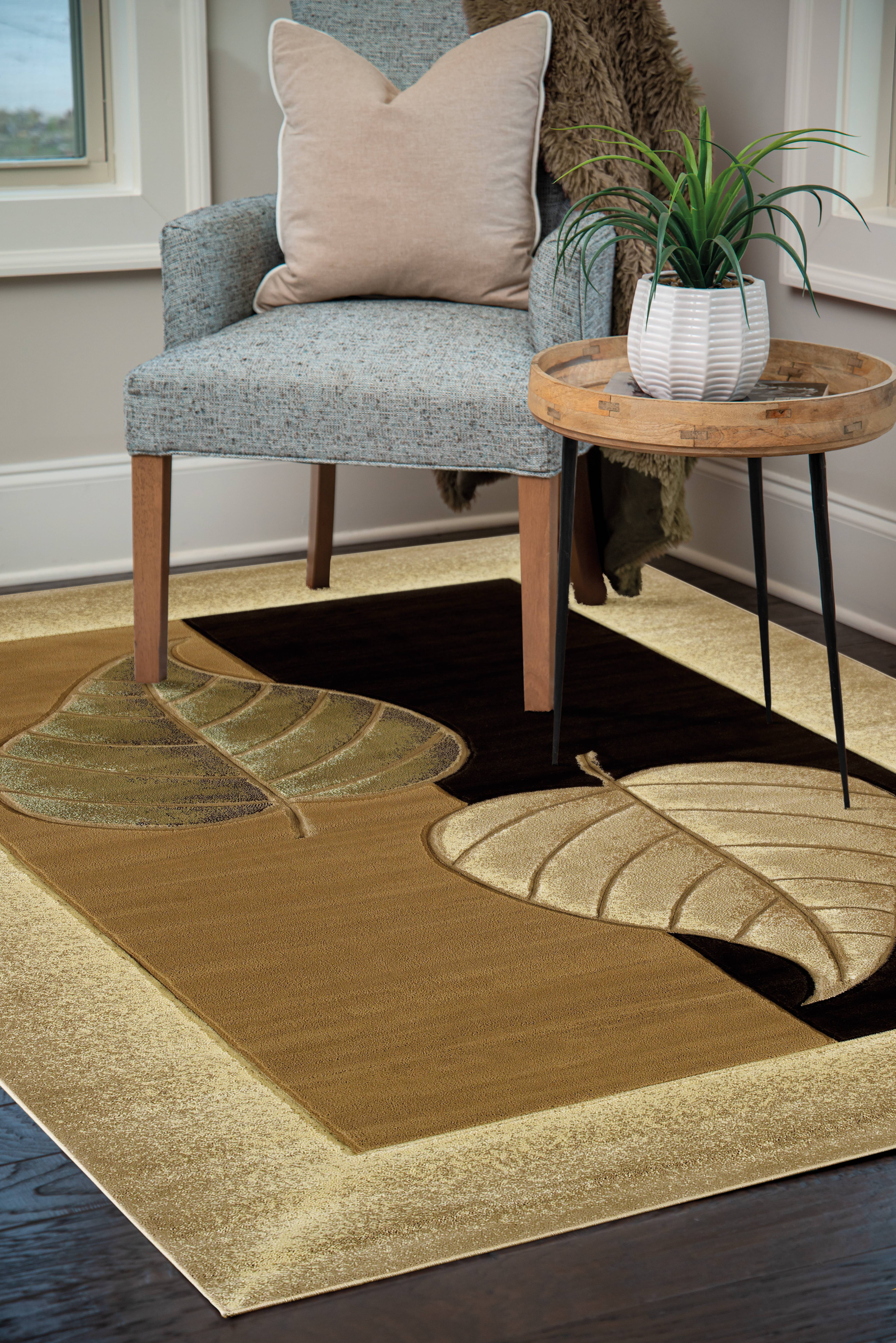 United Weavers Charlize Aspen Modern Chocolate Woven Polypropylene Area Rug or Runner